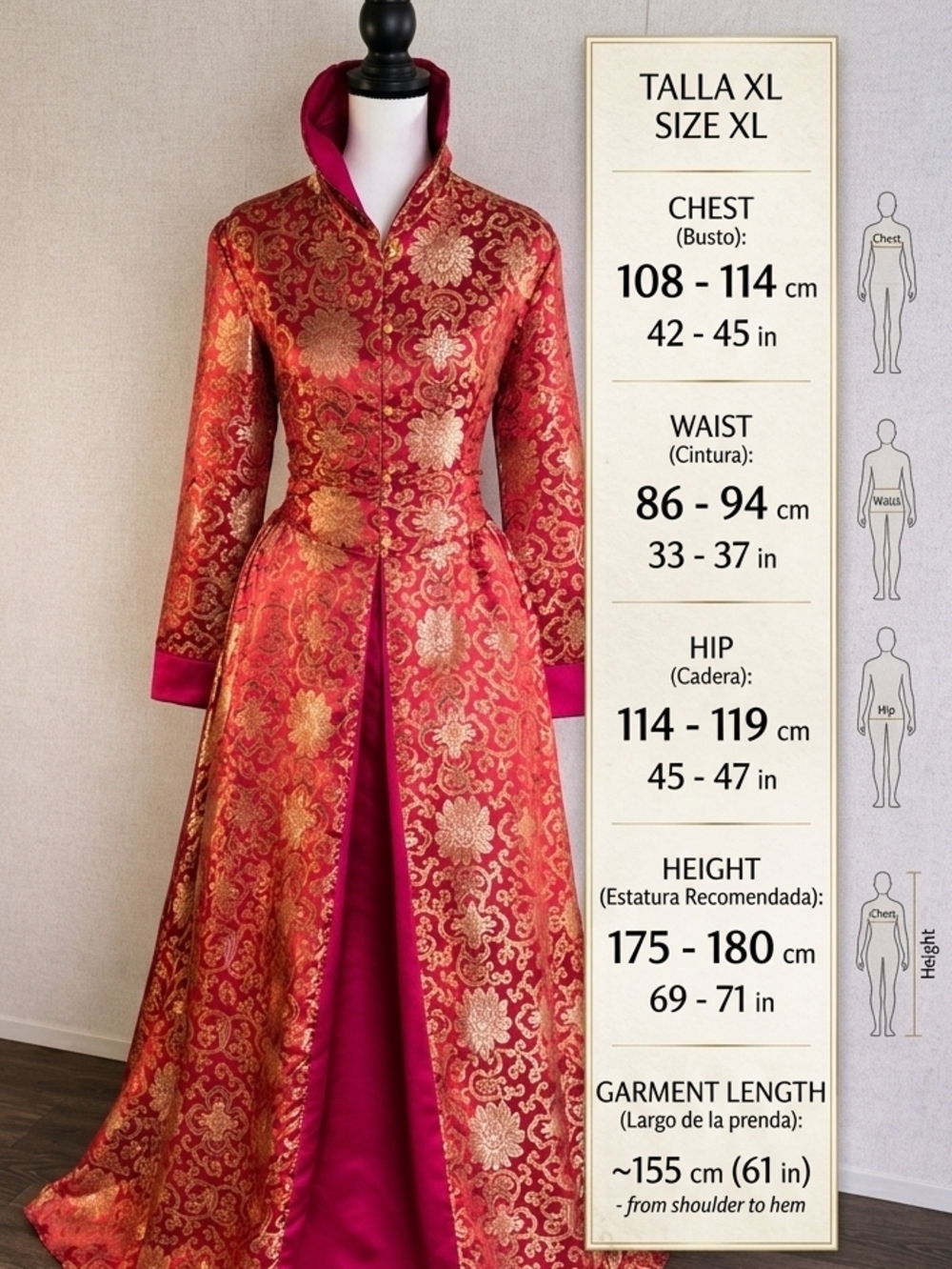 Renaissance Queen Princess Fairytale Brocade Victorian Holiday Dress Historical - Picture 3 of 12
